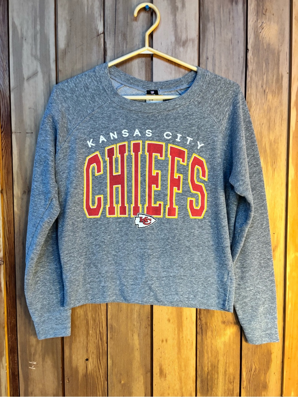 Kansas City Chiefs NFL Team Apparel Women's Sleepwear Sweatshirt Gray